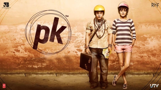 Aamir Khan and Anushka Sharma in PK Movie Posters